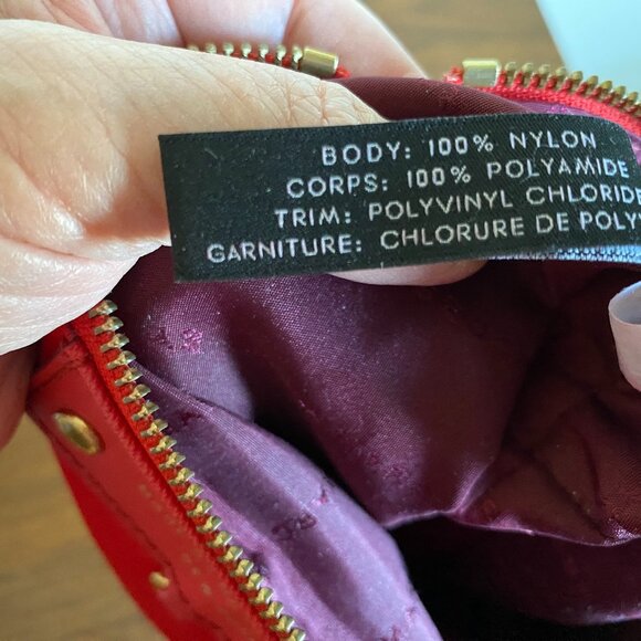 Authentic Marc Jacobs Nylon Cosmetic Bag. 9"x5.5"x2.7" Red Excellent condition. - Picture 9 of 9